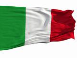 Flag of Italy, fluttered in the wind