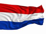 Flag of the Netherlands, fluttering in the wind