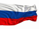 Russian flag, fluttering in the wind