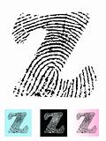 Fingerprint Alphabet Letter Z