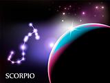 Scorpio Astrological Sign and copy space