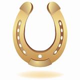 gold horseshoe as fortune symbol