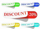 Glossy Retail Sticker Set: Sell And Discount