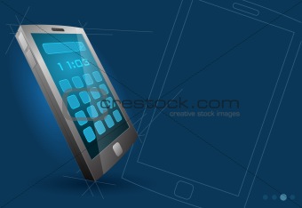 Vector modern touch screen device 