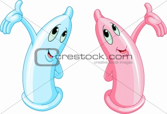 Two funny condoms