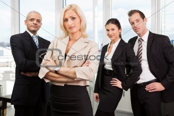 Businesswoman standing in front