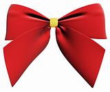 Red ribbon bow 3d render