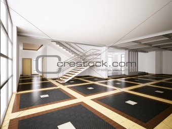 empty interior 3d