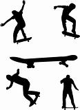 skateboarding silhouettes