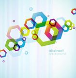 Abstract colored background with circles. 