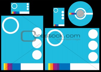Template for business card, letter and cd. Add your logo and text