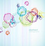 Abstract colored background with circles. 