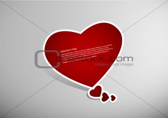 Valentine's heart message bubble.