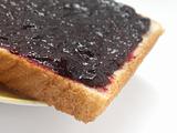Toast with blackberry jam