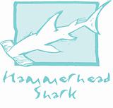 Hammerhead Shark in Blue