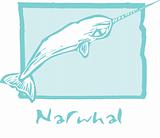 Narwhal in Blue