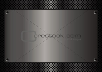 Metal plaque rectangle
