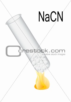 Cyanic sodium, vector illustration