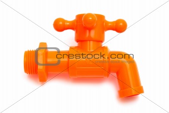 orange plastic faucet