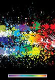 Color paint splashes abstract background