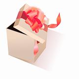 Realistic giftbox with bow