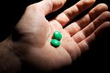 Two green pills
