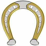 Decorative golden horseshoe