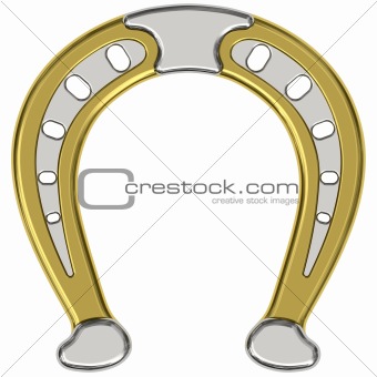 Decorative golden horseshoe