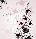 Beautiful floral pink background . Vector