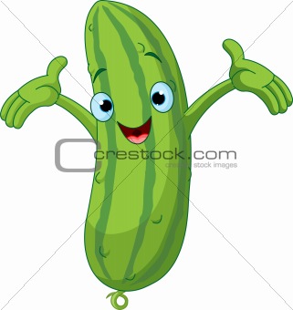 Cucumber Presenting Something