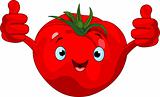 Tomato Character  giving thumbs up