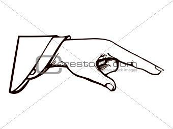 Pointing Hand. Vector
