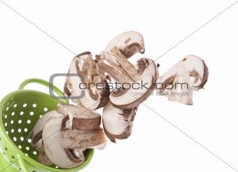 Fresh Mushroom Slices Border