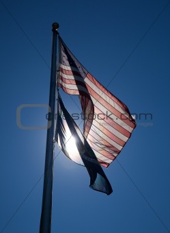 Backlit US Flag