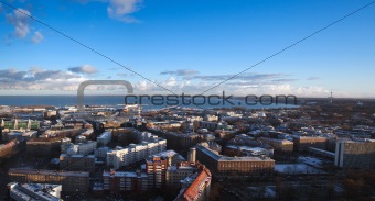 View over modern Tallinn