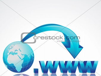 abstract internet concept with globe
