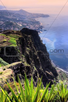 South coast of Madeira island, view from Cabo Girao