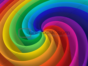 rainbow color spiral structure