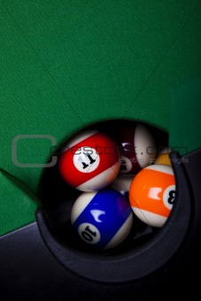 Close up shot of pool ball