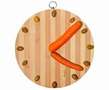Carrots and olives clock