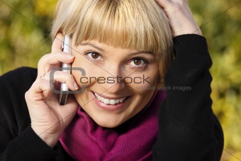 Pretty woman talking on the phone