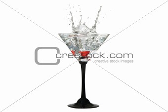Water crown in cocktail glasses