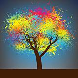 Abstract colorful tree. EPS 8