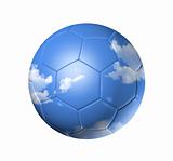 Sky on a soccer football ball
