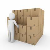 3d human carton package shipping