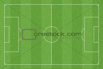 Soccer field with standard measures and texture grass