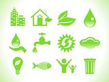 abstract green eco icons