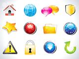abstract glossy web icons