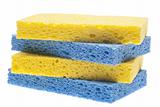 Stack of Blue and Yellow Sponges
