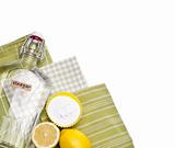 Natural Cleaning with Lemons, Baking Soda and Vinegar Border.